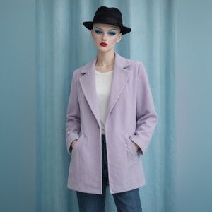 Soft lavender jacket coat -medium weight, thigh length- 8-10 M